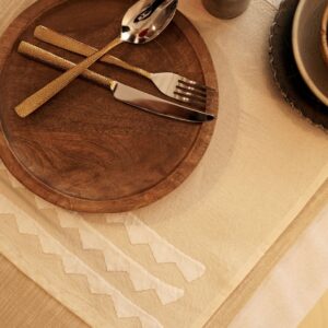 Applique Cut Work Burly Wood Placemat