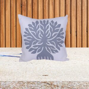 Living Looms White "Tree" motif  Lavender Grey cushion cover