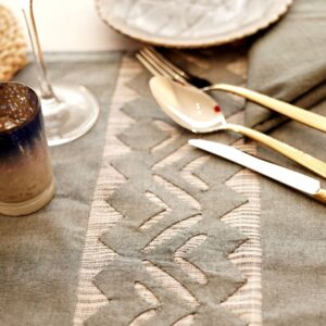 Applique Patch Work Grey Placemat