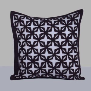 Living Looms White "Glowing Star" with black background cushion cover